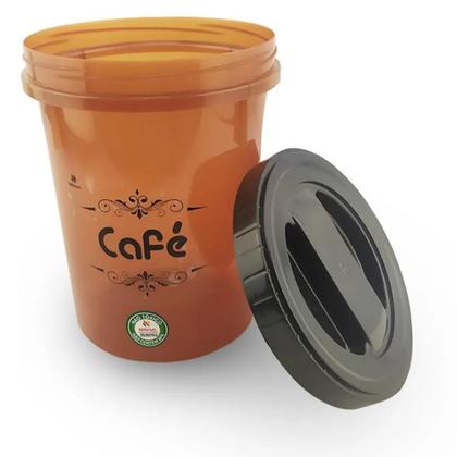 Imagem de Kit Potes Para Café E Açúcar De Plástico 2l Com Tampa Rosca