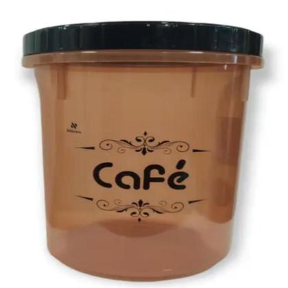 Imagem de Kit Potes Para Café E Açúcar De Plástico 2l Com Tampa Rosca