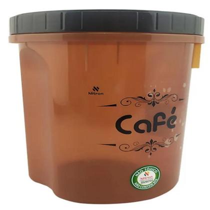 Imagem de Kit Potes Para Café E Açúcar De Plástico 2l Com Tampa Rosca