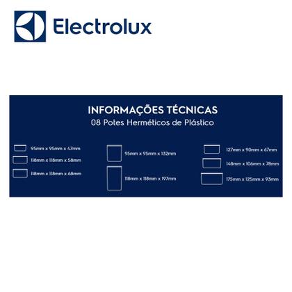 Imagem de Kit Potes Plástico Herméticos Electrolux 08 Peças