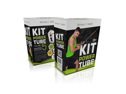 Imagem de Kit Power Tube Elástico Extensor 11 Itens Treino Funcional