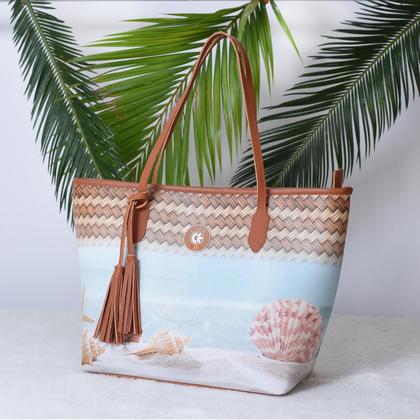 Imagem de Kit Praia Feminino Bolsa Chinelo Nécessaire  Estilo e Praticidade