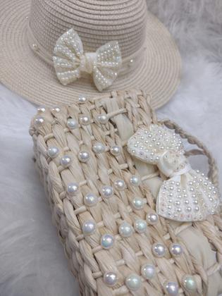 Imagem de Kit Praia Infantil De Luxo Chapéu + Bolsa