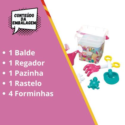 Imagem de Kit Praia Unicórnio com Regador 8 Peças Meninas Monte Líbano
