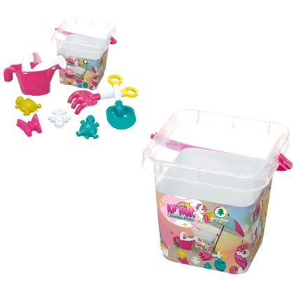 Imagem de Kit Praia Unicórnio com Regador 8 Peças Meninas Monte Líbano