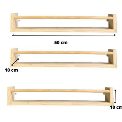 Imagem de kit Prateleira de Madeira Infantil Montessori para Livros Cosméticos e Decoração - Dulce Slim - 2 un