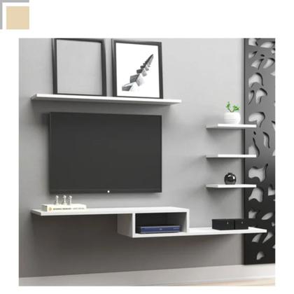 Imagem de Kit Prateleiras Nicho Para Tv Rack Home Suspenso Sala Quarto