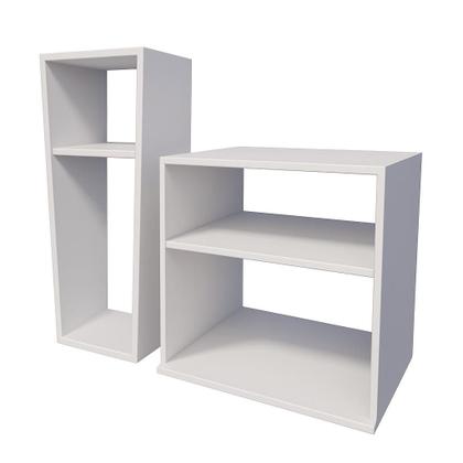 Imagem de Kit Prateleiras Suspensas Branco Sala Quarto Cozinha