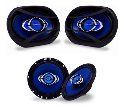 Imagem de Kit Prático Falante Hurricane 6 + 6x9 280w Rms Prático Som