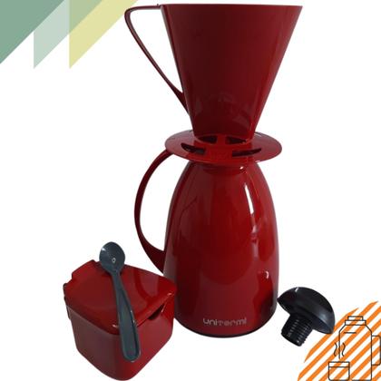 Imagem de Kit Prático Para Café Garrafa Térmica + Açucareiro 350 ML + Suporte Porta Filtro 102/103 Unitermi