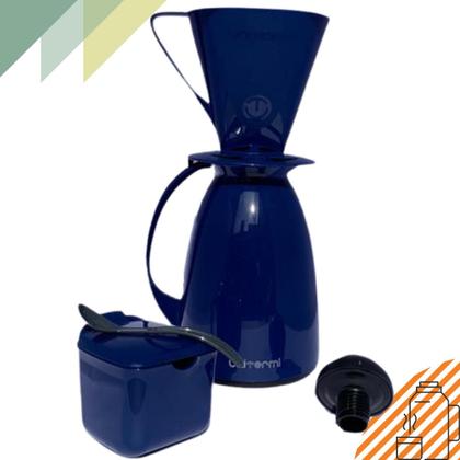 Imagem de Kit Prático Para Café Garrafa Térmica + Açucareiro 350 ML + Suporte Porta Filtro 102/103 Unitermi