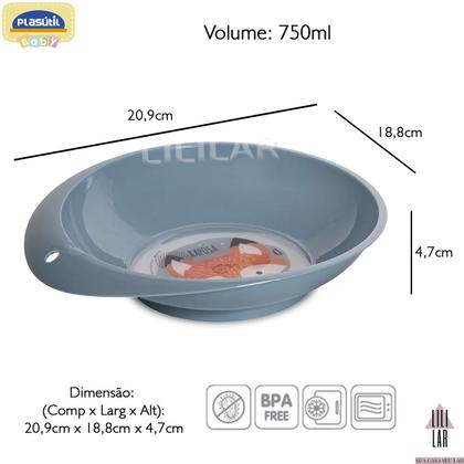 Imagem de Kit Prato Caneca Copo com Alça Trio 3 Potes Conect com Tampa