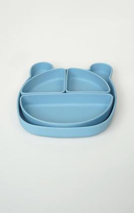 Imagem de Kit Prato Com Divisórias + Garrafa Térmica Azul