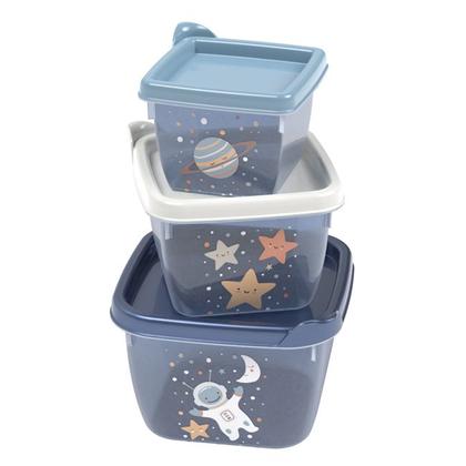 Imagem de Kit Prato Copo Com Alça E Trio 3 Potes Conect Plasútil