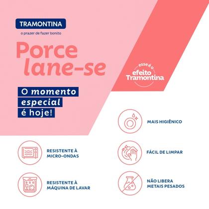 Imagem de Kit Prato Raso Tramontina Floratta em Porcelana Decorada 28 cm 6 Peças