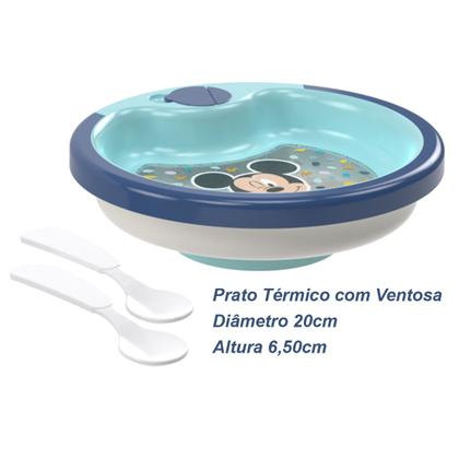 Imagem de Kit Prato Térmico Infantil Pote de Papinha Copo Bebê MIckey