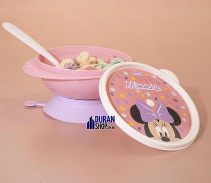 Imagem de Kit Prato Térmico Tigela Dosador Pote Papinha Caneca Minnie