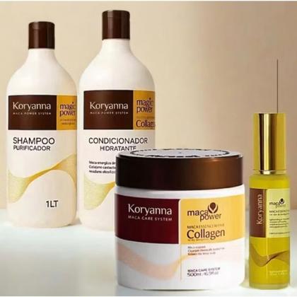 Imagem de Kit Premium 7 Itens Trio Cronograma + Shampoo 1L, Cond. 1L Máscara 500g Reparador 50ml