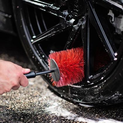 Imagem de Kit Premium Autoamerica Pre-Lavagem Shampoo Para Lavar Limpeza e Polimento e Pneu Pretinho Automotivo Escovas Aplicador Cera  