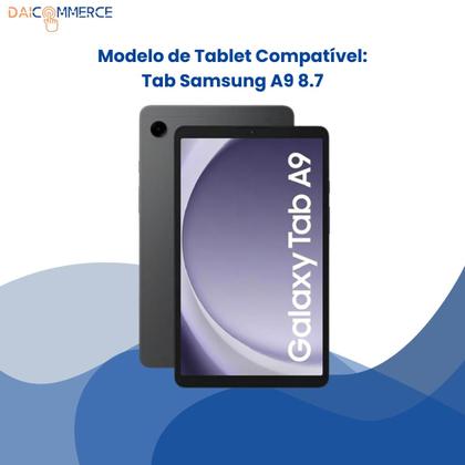 Imagem de Kit Premium para Galaxy Tab A9 8.7: Capa Dupla (Emborrachada + Silicone), Película, Caneta Touch e Suporte
