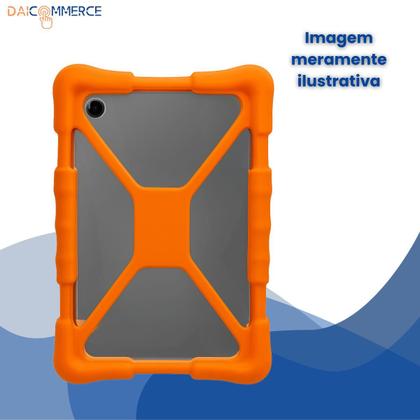 Imagem de Kit Premium para Galaxy Tab A9 8.7: Capa Dupla (Emborrachada + Silicone), Película, Caneta Touch e Suporte