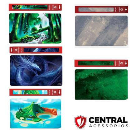 Imagem de Kit Premium TCG Playmat Sleeves Dados Deck Box Magic Pokemon