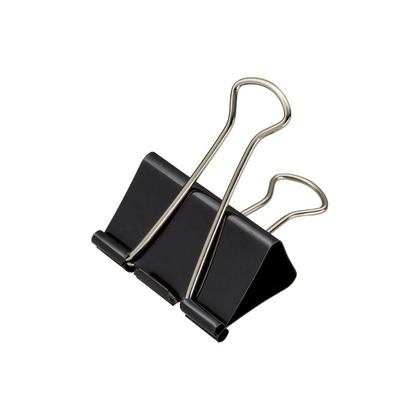 Imagem de Kit Prendedor metal preto para papel 41mm com 24 unidades