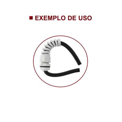 Imagem de Kit Prensa Cabo Cinza Espiral PG13,5-E