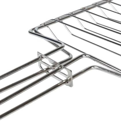 Imagem de Kit Preparo Churrasco Grelha e Espetos 55cm 3 Simples e 3 Duplo Cabo Madeira p/ Churrasqueira Mor