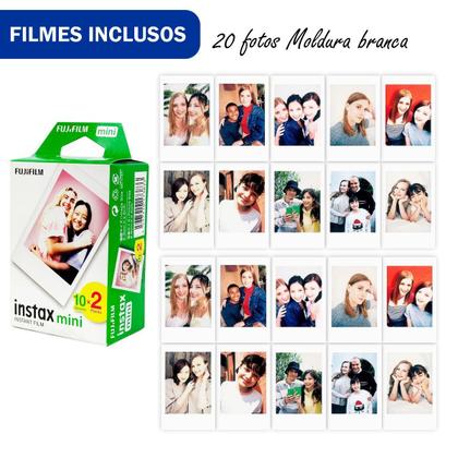 Imagem de Kit Presente Câmera Instantânea Instax Mini 12 Com 20 Fotos Azul
