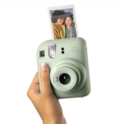 Imagem de Kit Presente Câmera Instax Mini 12 Com Filme 10 Macaron + Filme 10 Sky blue Verde