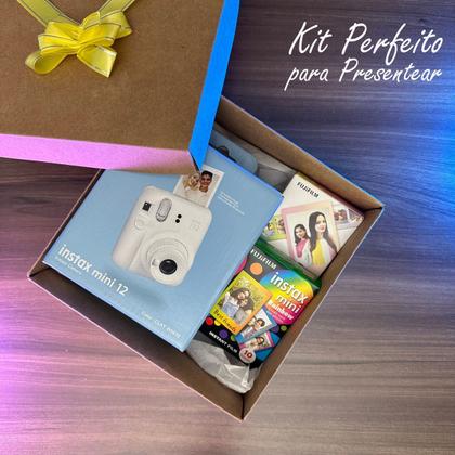 Imagem de Kit Presente Câmera Instax Mini 12 Com Filme Rainbow + Filme Macaron Branca