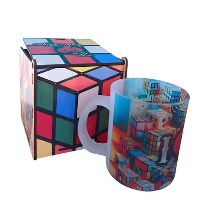 Imagem de Kit Presente Especial Cubo Mágico Com Caixa MDF Caneca e Cubo
