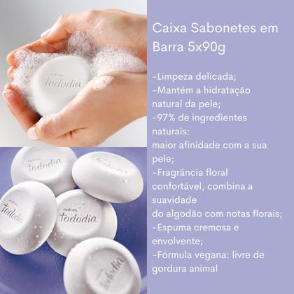 Imagem de Kit Presente Natura Tododia Algodão Sabonete Creme Corporal Body Splash