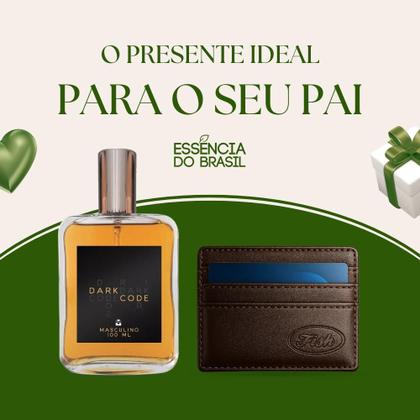 Imagem de Kit Presente Pais - Perfume Dark Code 100ml + Carteira Masc.
