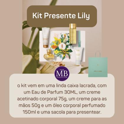 Imagem de Kit Presente Perfume Body Splash Feminino Lily O Boticário