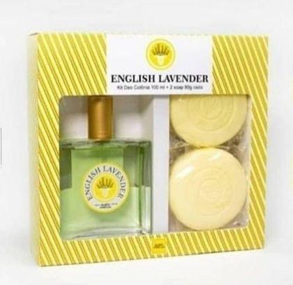 Imagem de Kit Presente  Perfume Colônia English Lavender 100ml + 2 sabonetes 80g Europarfum