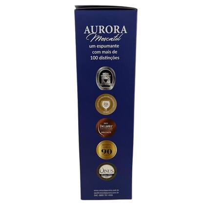 Imagem de Kit Presente Vinho Espumante Moscatel Aurora Kit Com 2 Taças De Vidro