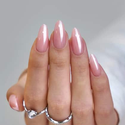 Imagem de Kit Press On Nails Btartbox Ammond Soft Gel Pink Chrome 30