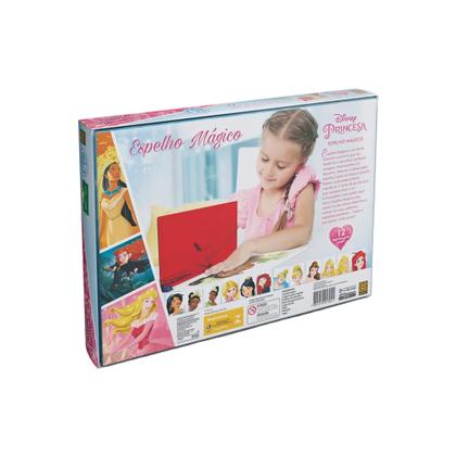 Imagem de Kit Princesas Disney Grow  Espelho Mágico para Desenho 2 QuebraCabeças 30 e 60 Peças Educativos Infantis