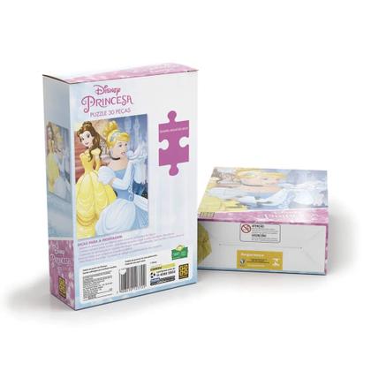 Imagem de Kit Princesas Disney Grow  Espelho Mágico para Desenho QuebraCabeças 30 e 60 Peças