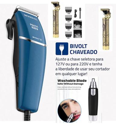Imagem de Kit PRO Cortador de Cabelo 3 em 1  Prático e Econômico