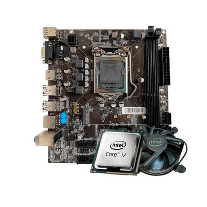 Imagem de Kit Processador i7 3770 + Placa Mãe H61 DDR3 HDMI VGA USB + Memoria 16GB DDR3 + Cooler