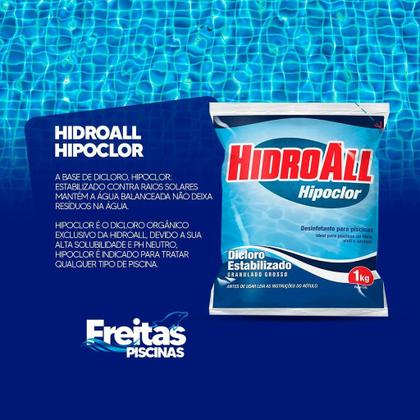 Imagem de Kit Produtos Limpeza E Tratamento De Piscinas Hipoclor Hcl 