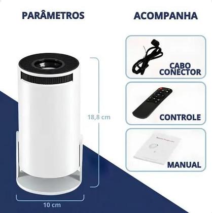 Imagem de Kit Professor Data Show Datashow Projetor Wifi Tripe Hd Telao Av 2600 Lumens 4K Cinema