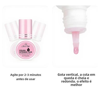 Imagem de Kit Profissional de Cola para Extensão de Cílios Glamlash - Secagem em 0,3-2 Segundos