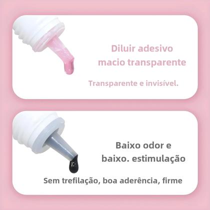 Imagem de Kit Profissional de Cola para Extensão de Cílios Glamlash - Secagem em 0,3-2 Segundos