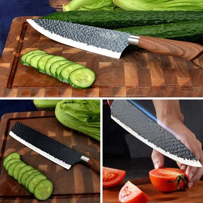 Imagem de Kit Profissional De Facas Conjunto Completo Para Churrasco Com 8 Peças Antiaderente Fio De Navalha