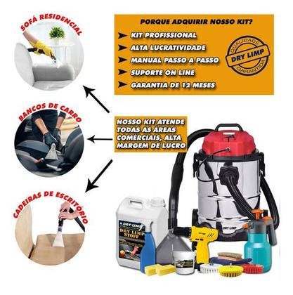 Imagem de Kit Profissional Lavagem A Seco De Sofá Com Extratora 127v