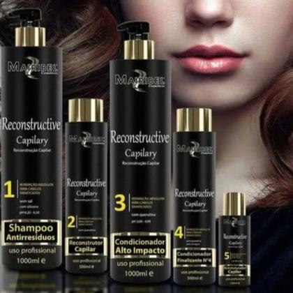 Imagem de Kit Profissional Mairibel Cauterização Capilar 5 Produtos